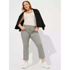 Torrid -166 NWT Crop Sky High Boot Super Soft High-Rise Jean Dean Plaid Pants 16